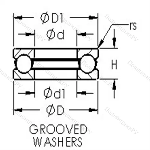 Подшипники шариковые упорные 51200 от производителя  AST
