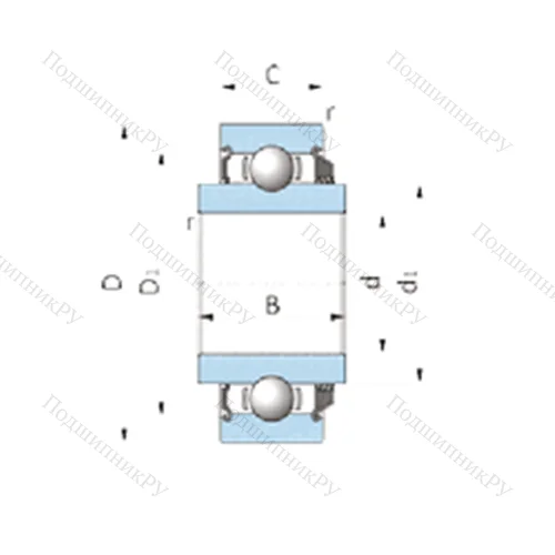 Подшипник шариковый радиальный SBX 07A 60LMLSQ 1