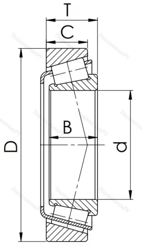 Конический роликовый подшипник 33208 (3007208) в Уфе