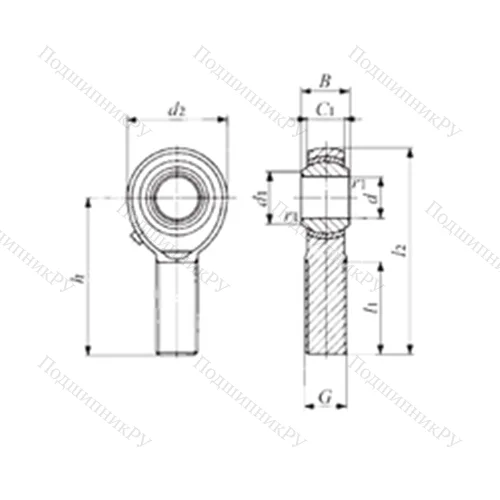 Подшипник скольжения сферический POS 25 от производителя  IKO