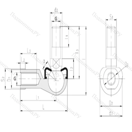 Подшипник скольжения сферический SQ 12-RS от производителя  LS
