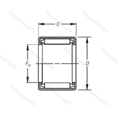 Подшипник игольчатый радиальный B-3012 от производителя  TIMKEN Подшипник игольчатый радиальный B-3012 от производителя  TIMKEN