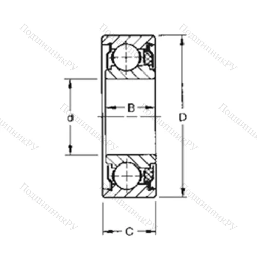 Подшипник шариковый радиальный 201KTD 2 от производителя  TIMKEN
