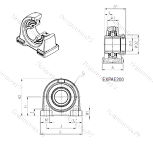 Подшипниковый узел шариковый радиальный EXPAE 211