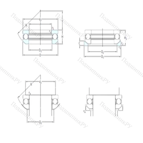 Подшипник шариковый упорный 53307+U 307 от производителя  SKF