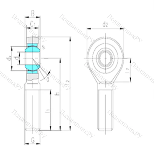 Подшипник скольжения сферический SA 35ET-2RS