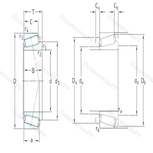 Подшипник роликовый радиально-упорный 02872/02820/Q от производителя  SKF