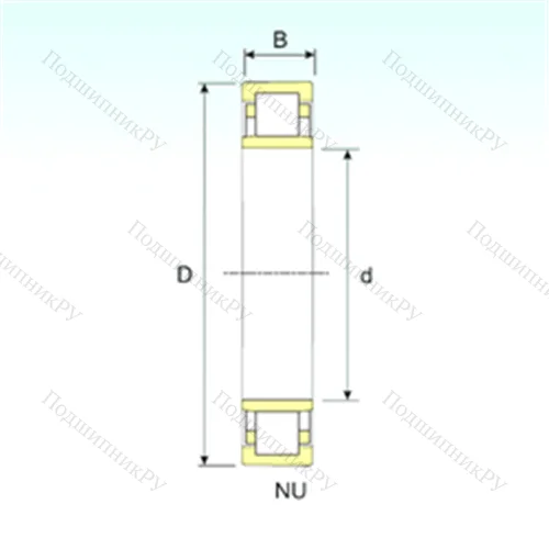 Подшипник роликовый радиальный NU 10/600 от производителя  ISB Подшипник роликовый радиальный NU 10/600 от производителя  ISB