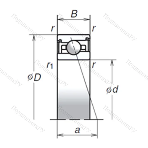 Подшипник шариковый радиально-упорный 80BNR 29XV 1V