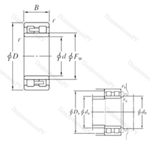 Подшипник роликовый радиальный 76NNU 57300