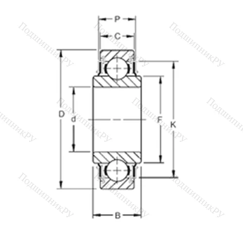 Подшипник шариковый радиальный 207KRR