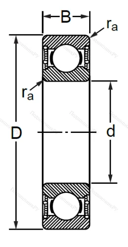 Шариковый однорядный подшипники 1000913 2RS (6913 2RS) в Уфе
