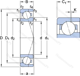 Подшипник 71901 CE/HCP 4AH
