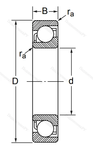 Радиально-упорный шариковый подшипник 7312 ACM/DF (346312 Л  ГОСТ) в Уфе