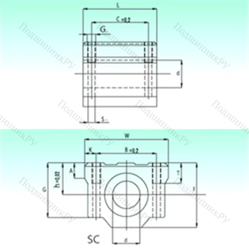 Подшипник шариковый линейный SC 13-UU от производителя  NBS