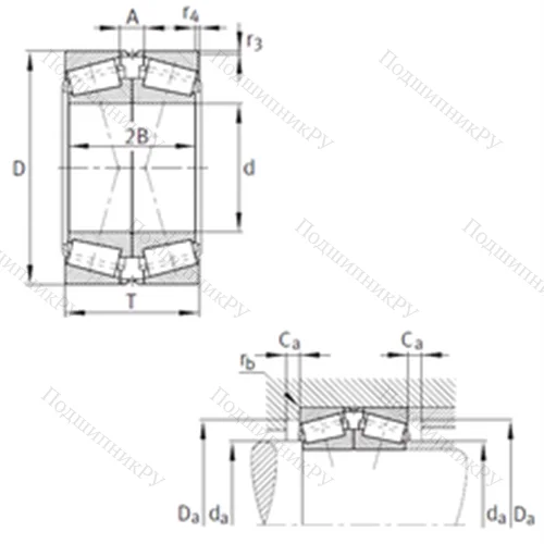 Подшипник роликовый радиально-упорный спаренный 31320-X-N 11CA-A 120-160 от производителя  FAG Подшипник роликовый радиально-упорный спаренный 31320-X-N 11CA-A 120-160 от производителя  FAG