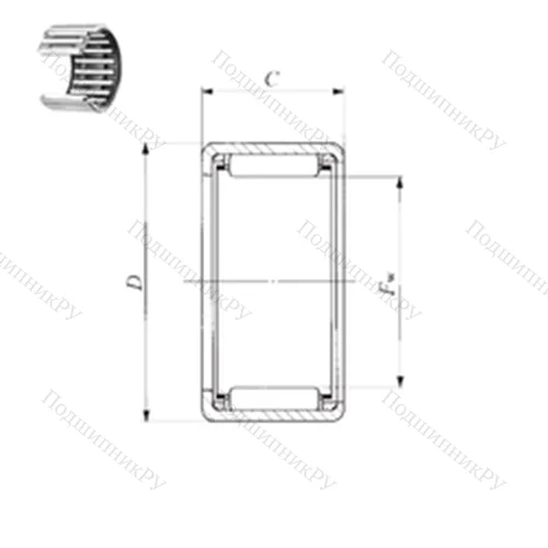 Подшипник игольчатый радиальный TA 5030 Z