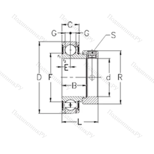 Подшипник шариковый радиальный GRAE 45-NPPB