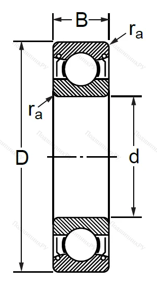 Шариковый однорядный подшипник 76-80221 (6221 ZZC 3) в Уфе