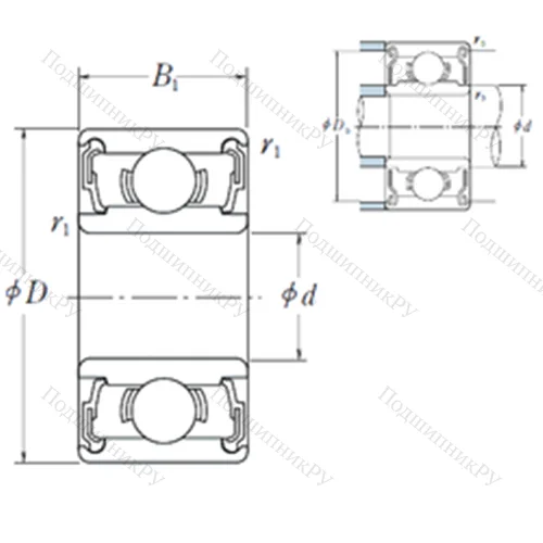 Подшипник шариковый радиальный 699 DD
