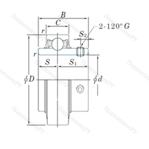Подшипник шариковый радиальный RB 206