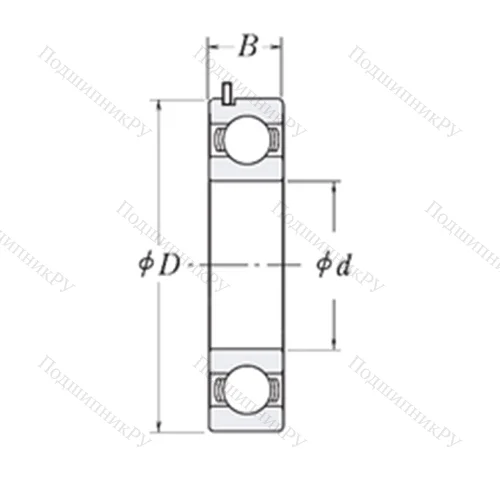 Подшипник шариковый радиальный 6305 JRW 3 C 3 от производителя  FBJ Подшипник шариковый радиальный 6305 JRW 3 C 3 от производителя  FBJ