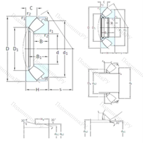 Подшипник роликовый упорно-радиальный 29330E от производителя  SKF