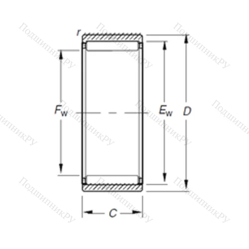 Подшипник игольчатый радиальный RNAO 60X 78X 20 от производителя  TIMKEN