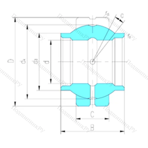 Подшипник скольжения сферический GEEW 20ES-2RS