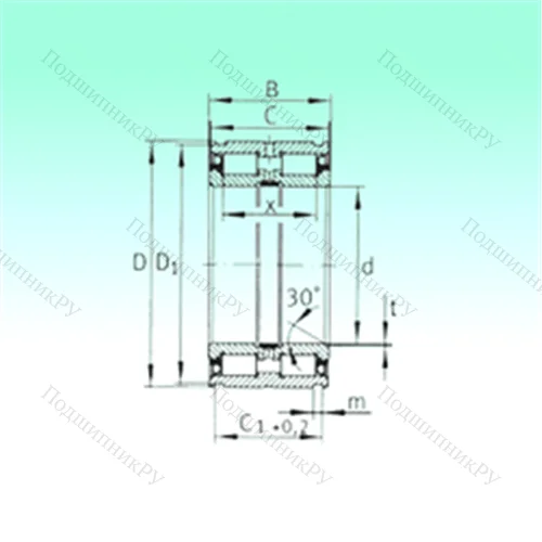 Подшипник роликовый радиальный SL 045014-PP от производителя  NBS