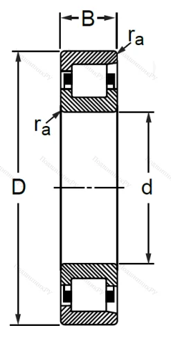 Цилиндрический роликовый подшипник 12507 КМ (NF 2207) в Уфе