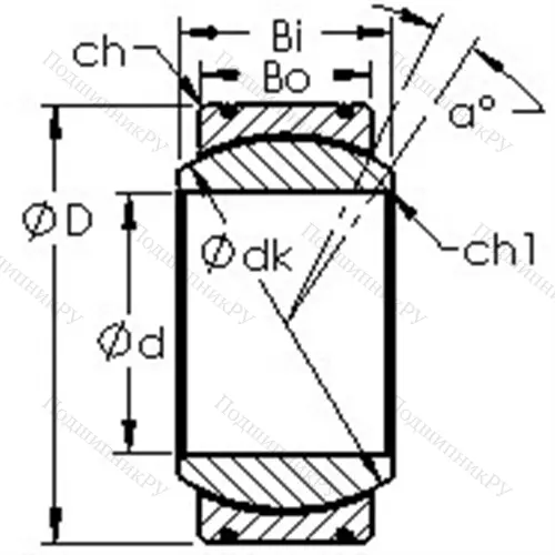 Подшипник скольжения сферический GE 140XT/X от производителя  AST