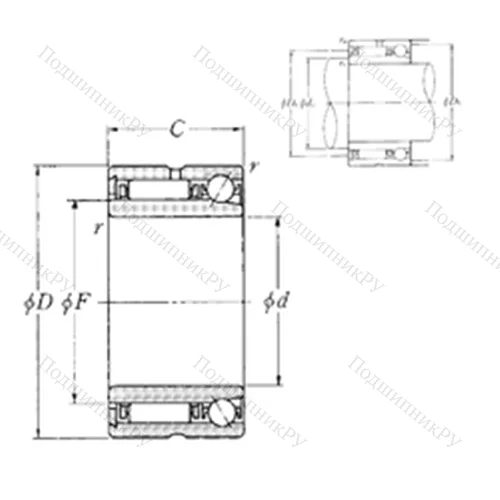 Подшипник комбинированный NKIA 5909 от производителя  NTN