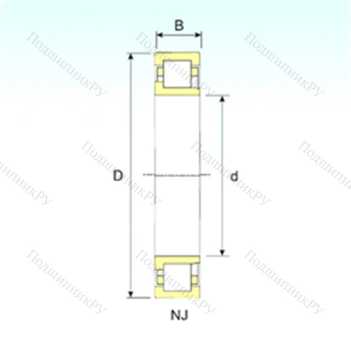 Подшипник роликовый радиальный NJ 19/850 от производителя  ISB