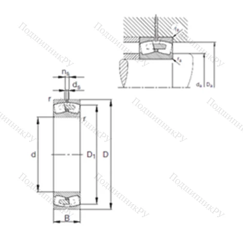 Подшипник роликовый радиальный самоцентрирующийся 23192-E 1A-MB 1 от производителя  FAG