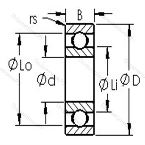 Подшипники шариковые радиальные однорядные 6321 от производителя  AST