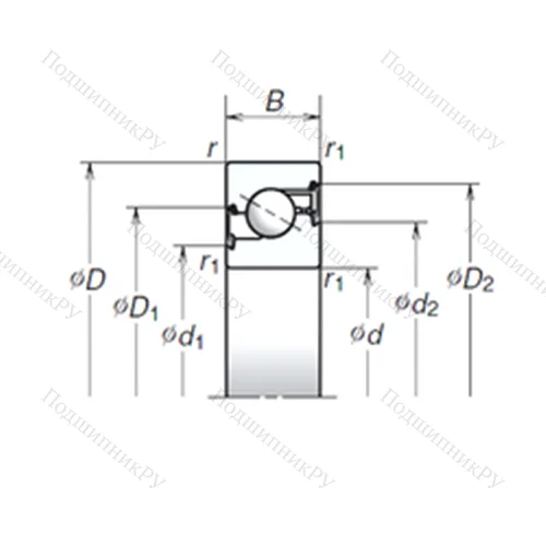 Подшипник шариковый упорно-радиальный 35TAC 72BDDG от производителя  NSK