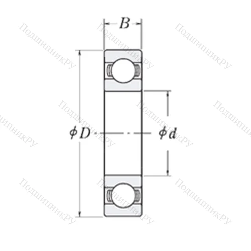 Подшипник шариковый радиальный MJ 1.1/4