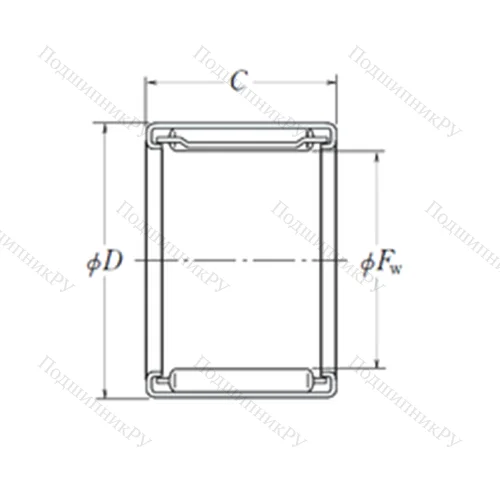 Подшипник игольчатый радиальный FJ-1612