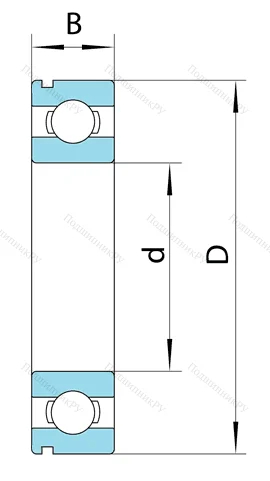Шариковый однорядный подшипник 50316 (6316 N) в Уфе