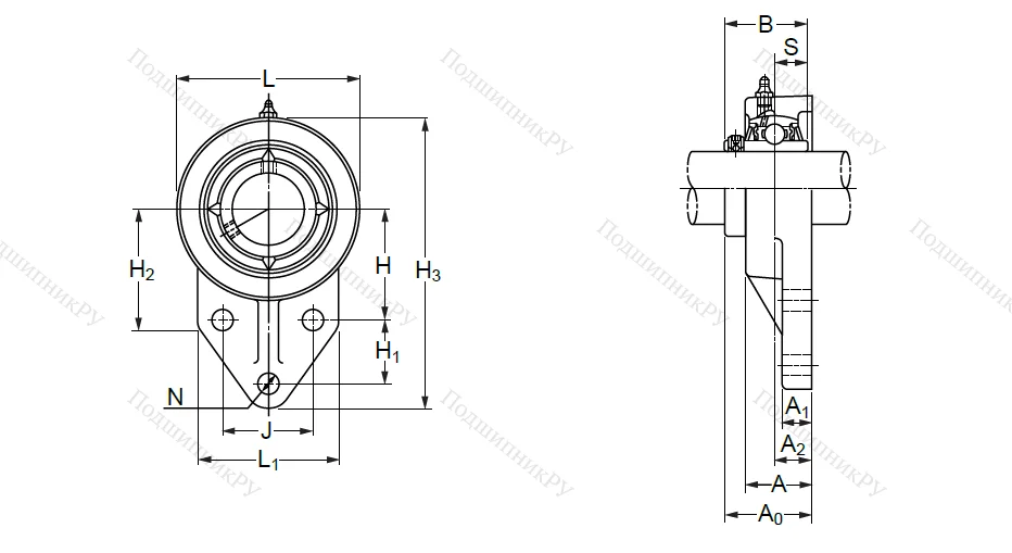 Подшипниковый узел UCFK 207 (UCFH 207) в Уфе