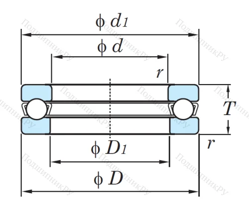 Упорный шариковый подшипник 51115 от производителя  KOYO