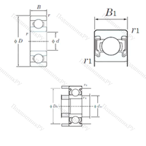 Подшипник шариковый радиальный 625-2RU