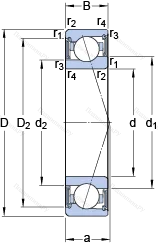 Подшипник S 71912 CE/P 4A