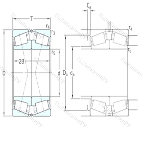 Подшипник роликовый радиально-упорный спаренный 31317J 2/DF от производителя  SKF Подшипник роликовый радиально-упорный спаренный 31317J 2/DF от производителя  SKF