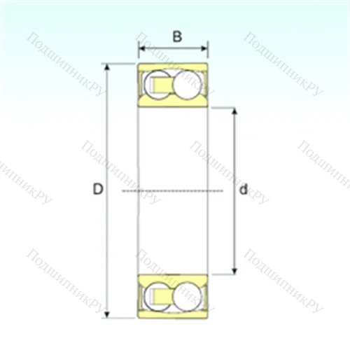 Подшипник шариковый радиальный самоцентрирующийся 2307-2RSTN 9 от производителя  ISB