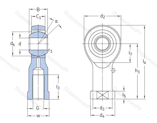 Наконечник штока с внутренней резьбой SIKAC 10 M в Уфе