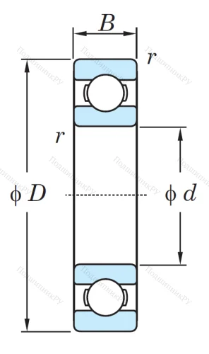 Однорядный шариковый подшипник 6311 C 3 от производителя  KOYO