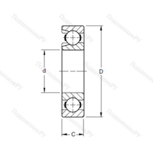 Подшипник шариковый радиальный 264W от производителя  TIMKEN Подшипник шариковый радиальный 264W от производителя  TIMKEN
