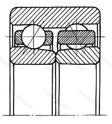 Подшипник  3086313 (3313D) размер 65x140x58,7 от производителя  ГПЗ-1 Подшипник  3086313 (3313D) размер 65x140x58,7 от производителя  ГПЗ-1